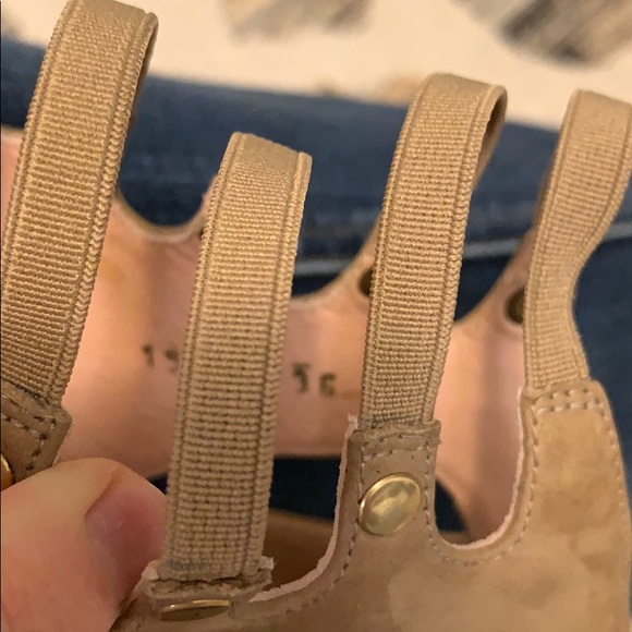 Stuart Weitzman 36 6 stiletto tan gold booties heels - Picture 9 of 9